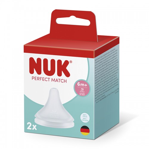 NUK Perfect Match teat 2 pieces Flow Control| Made in Germany | 6M+